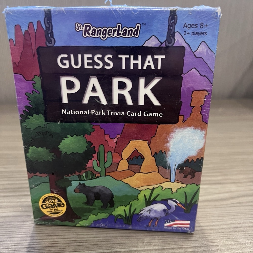 Guess That Park National Park Trivia Card Game Jr. Rangerland NEW & SEALED!